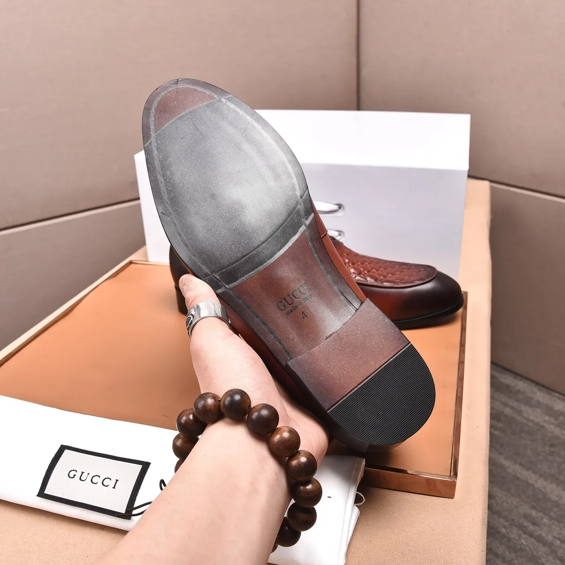 Men's shoes💰540📛📛Original (water-dyed cowhide) Gucci GUCCI official website formal shoes🌀 Italian🇮🇹imported cowhide➕top imported water-dyed cowhide lining💋Finely handmade original bottom, the real thing looks better when photographed in person Standard size 38-44